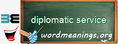 WordMeaning blackboard for diplomatic service